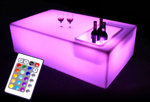 Table basse lumineuse